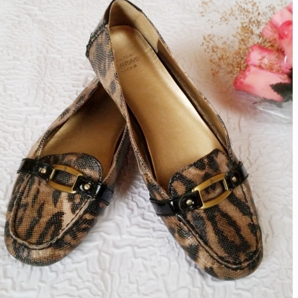 Circa Joan & David Women Snake Print Driving Loafers Shoes